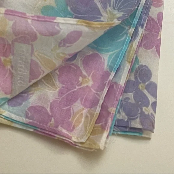 Pierre Balmain Floral Cotton Handkerchief - Picture 7 of 8